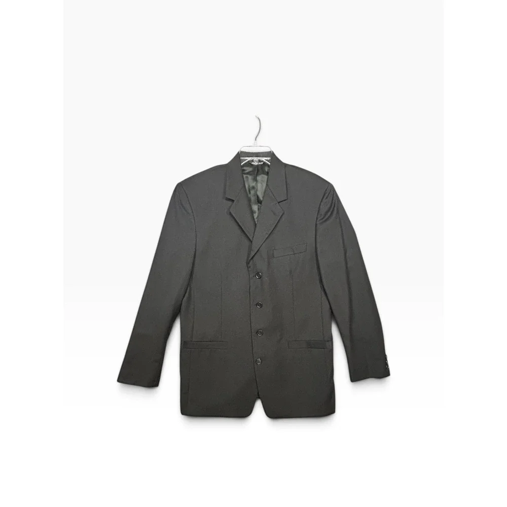 Riserva Dillard Men's Wool Blazer Suit Jacket Black Made in Italy 41L